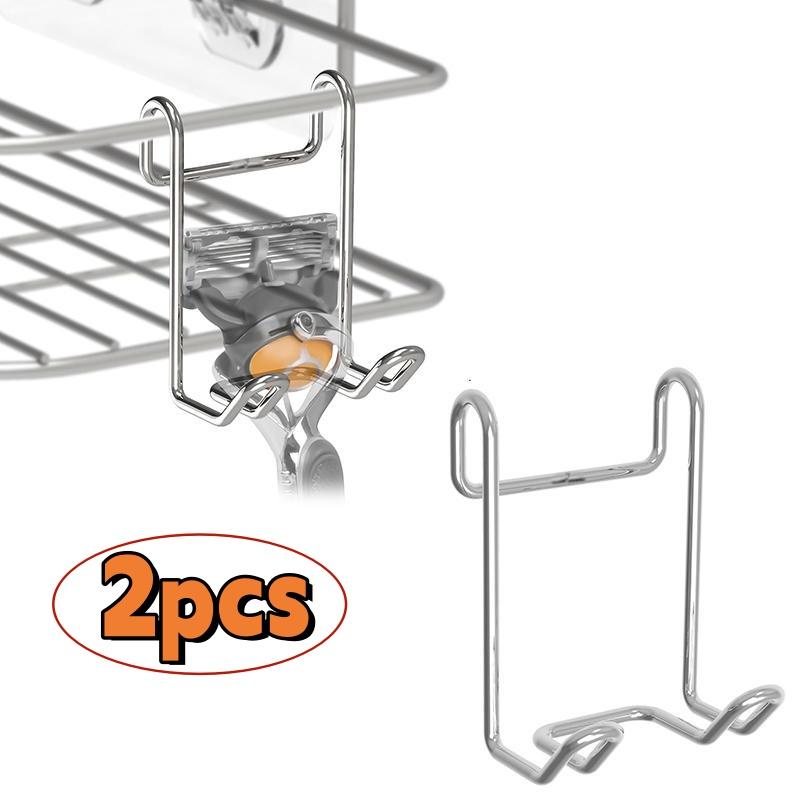 

2/4Pcs Stainless Steel Corner Shelf with Hooks Door Back Kitchen Garbage and Trash Bag Holder Hanging Rack Bracket
