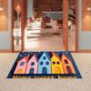 3D Home Sweet Home Rug Colorful Little House Entryway Doormat Front Door Rugs Non Slip Soft Easy Clean Durable Warm Decor Carpet