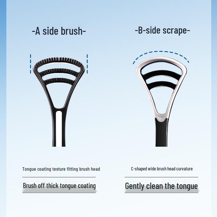 Newcomer Exclusive 4.0: Tongue Scraper & Coating Brush for Adults - Fresh Breath Solution