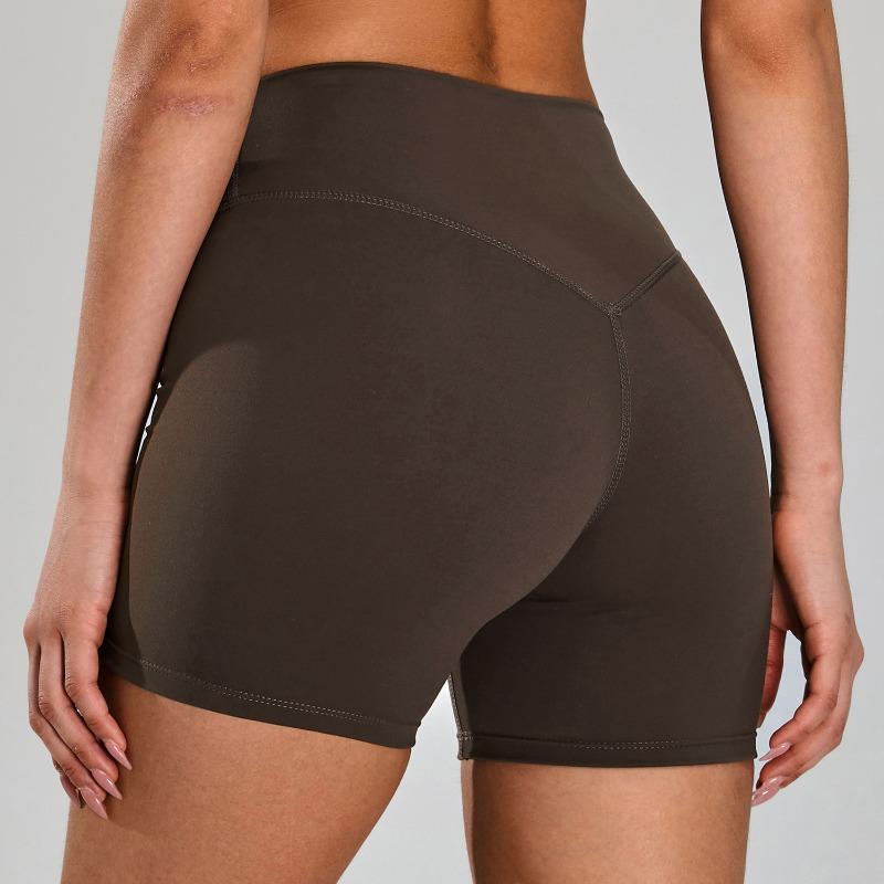 Summer Fashion New Style Nude Quick-drying Breathable High-waist Abdomen Fitness Sports Shorts