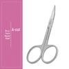 Stainless Steel Eyebrow, Nose, and Beauty Scissors with Round, Curved, and Pointed Heads