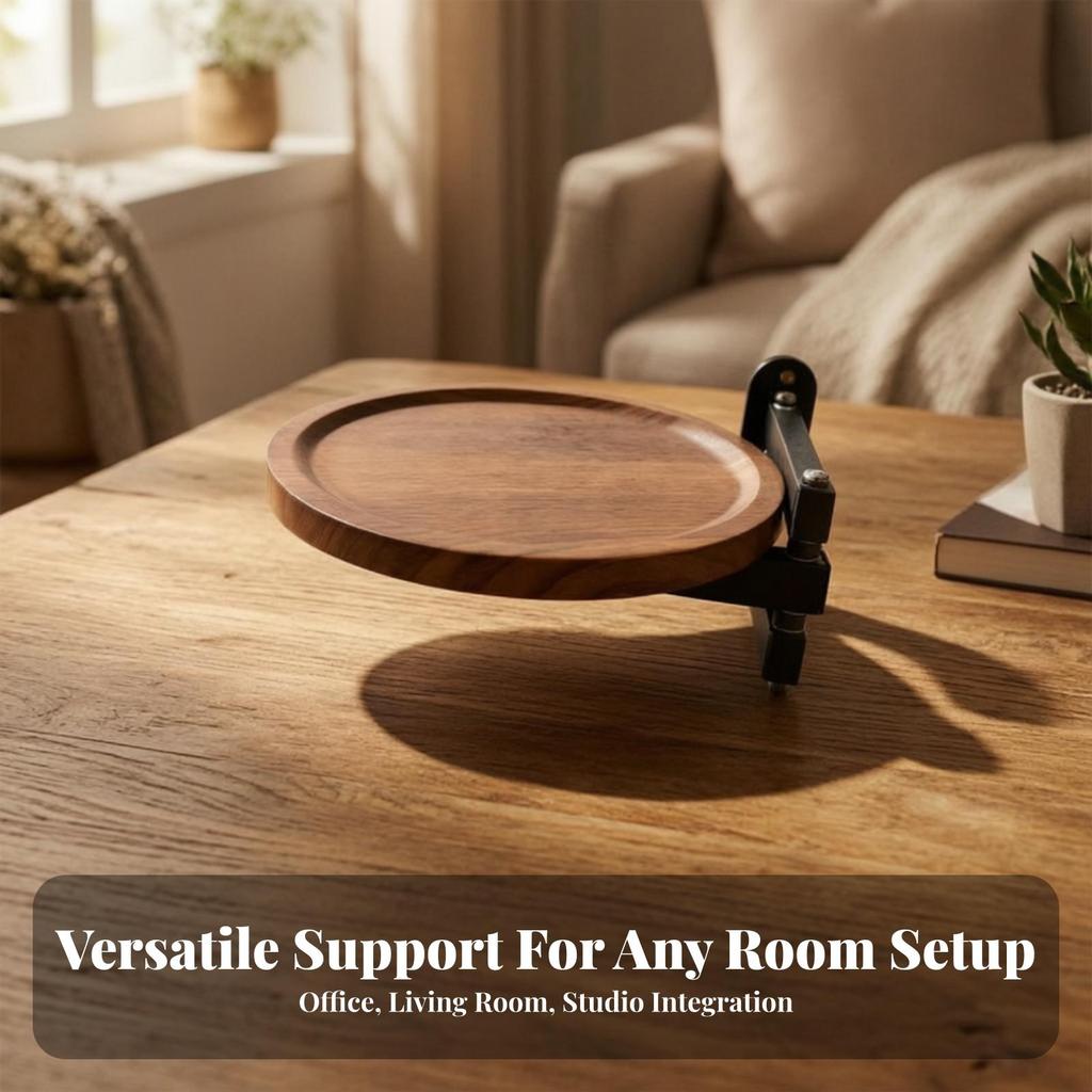 Adjustable Bracket with Round Shelf Modern Wall Mount Heavy Duty