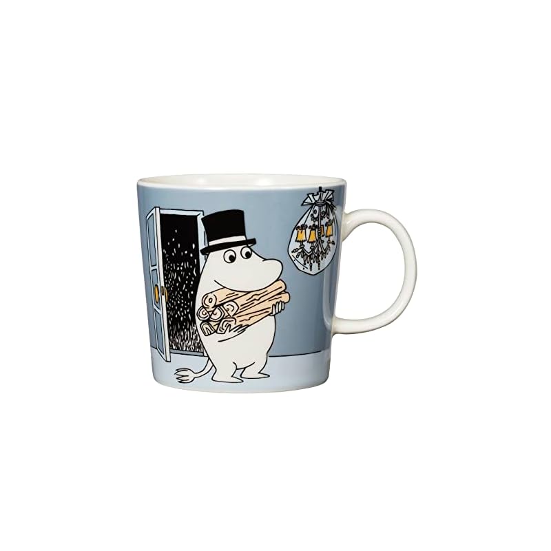 Moomin Arabia Official Gift Wrapping: 300ml Classic Moominpappa Mug, Gray, Moomin Tableware, Christmas Gift, Wedding Gift, Birthday Gift, Housewarming