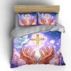 Hands, cross, dove, clouds. Bedding sets Duvet cover sets Duvet covers Pillowcases(1*Duvet Cover 2*Pillowcases without duvet insert)