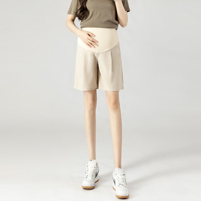 High-Waist Maternity Support Shorts: Trendy, Casual Summer Leggings for Pregnant Women