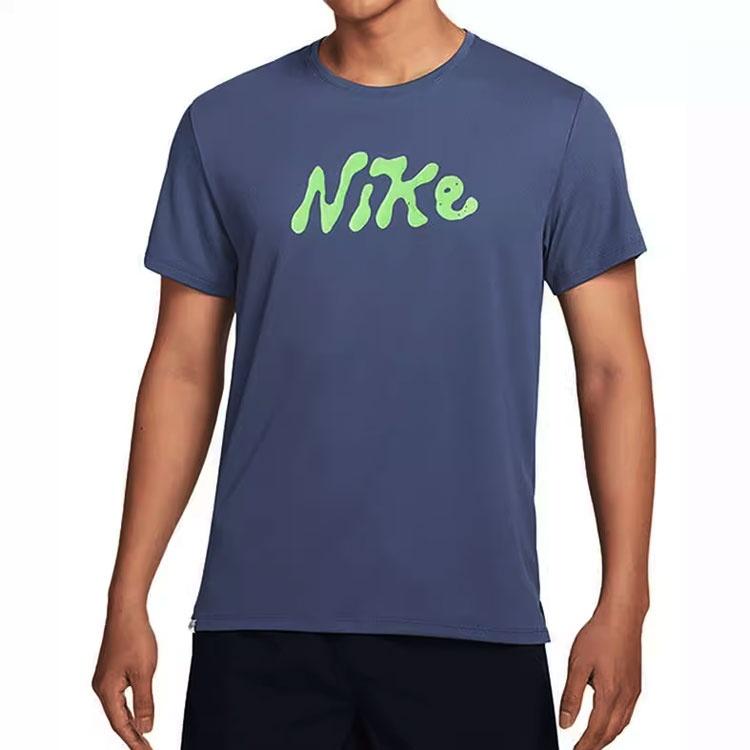 Nike Dri-FIT UV Miler Studio'72 Short Sleeve Running Top 'Blue' Men's FB7947-491