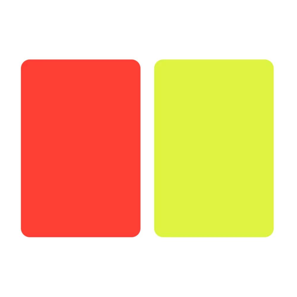 Soccer Referee Red Yellow Card Classic Delicate Texture PVC Soccer Referee Warning Card Football Match Training Referee Supplies