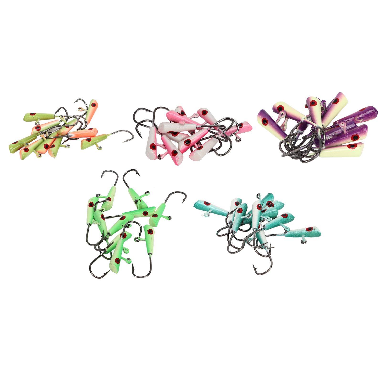 

50 шт. Мормышки для подледной рыбалки Металл из высокоуглеродистой стали Портативные джиг-головки Набор приманок для рыбалки Смешанный цвет