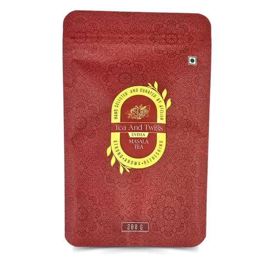 

Tea and Twigs Masala Tea - 200 gm | Kadak Masala Chai | Premium Second Flush CTC Black Tea And 100% Natural Spices| Assam Tea 200gm
