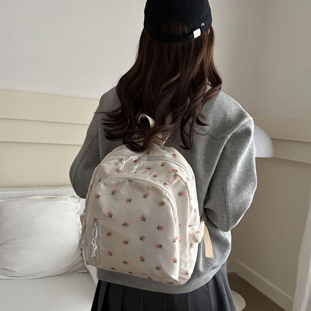 Korean Styles School Bag Large Capacity Girls Handbag Fashion Travel Bag Daily Use