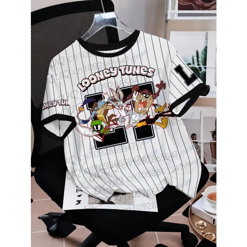 Boy's Women's Cartoon Rabbit Print Short Sleeve 3d Print Summer Cute Sport Tops Parent-child Men's Women's T-shirt