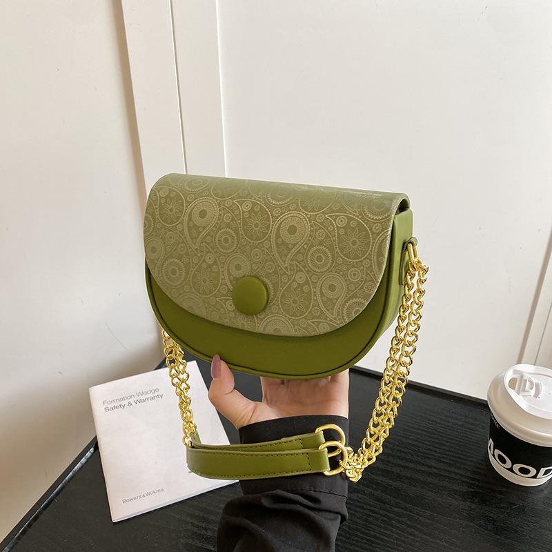 Spring small fresh solid color shoulder messenger bag new women's bag saddle bag fashion foreign trend
