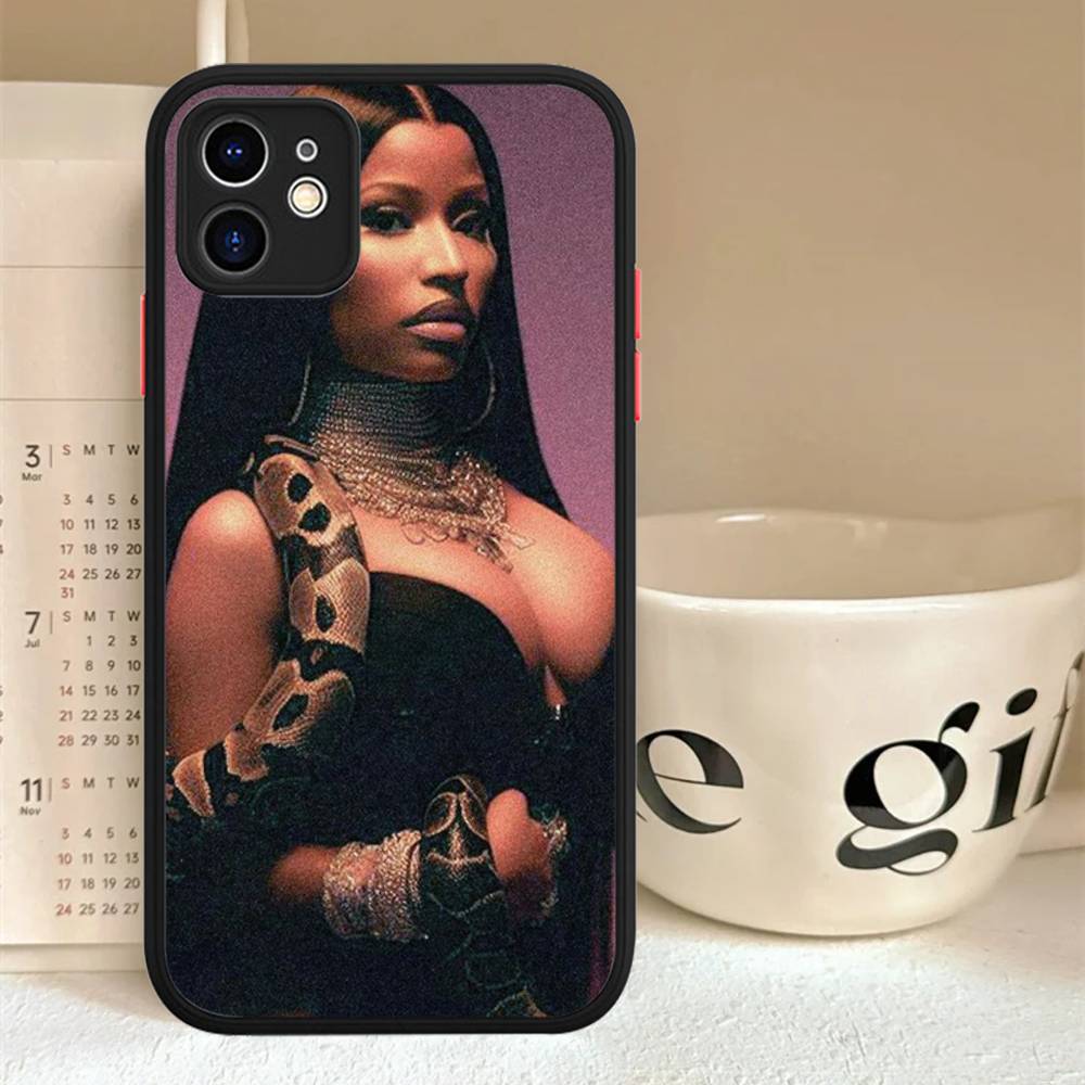 Nicki Minaj Rapper For IPhone Air 16 15 14 Plus 13 12 11 Pro Max Matte Cover Jelly Shockproof Phone Case