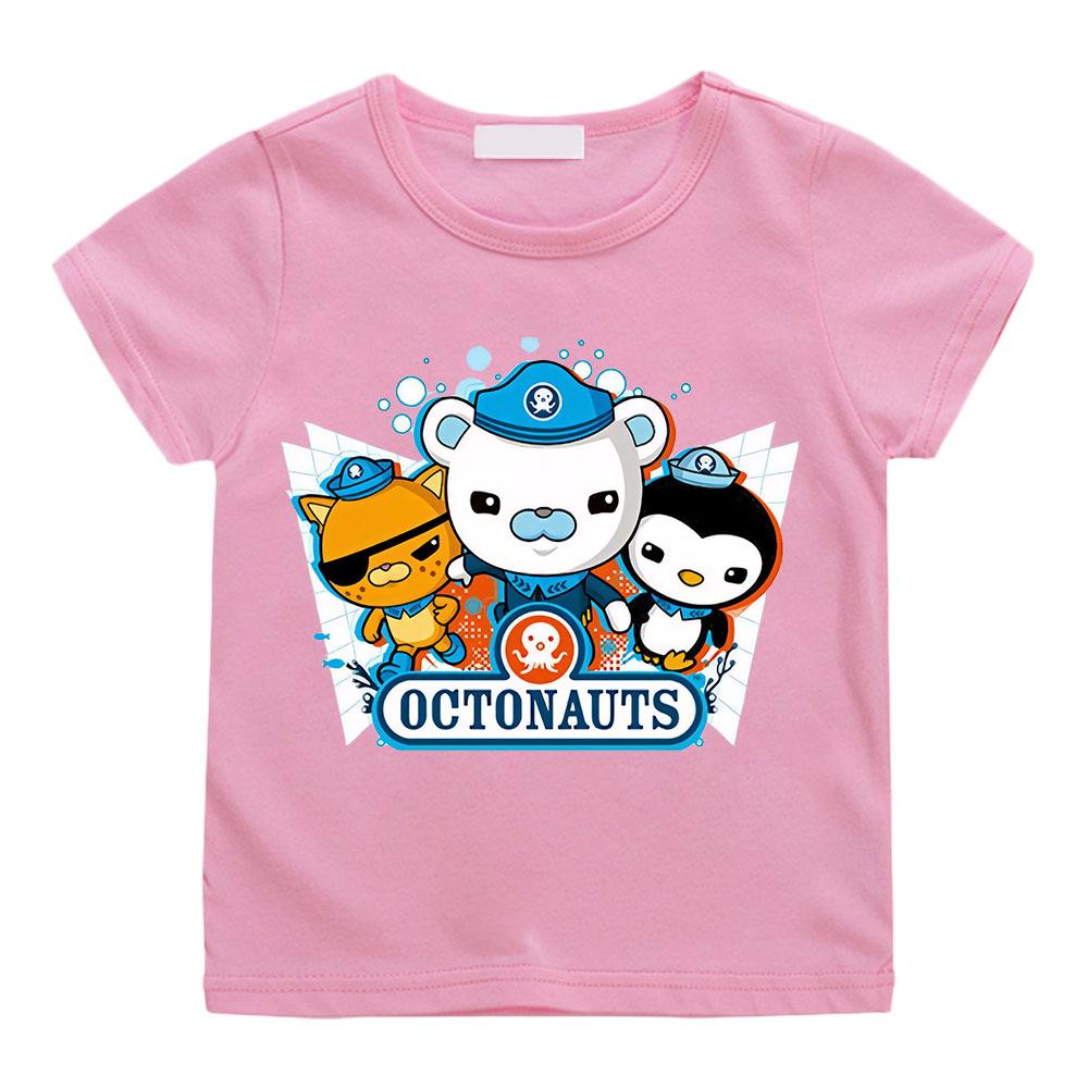 The Octonauts Cartoon Print T-shirt Anime Casual Cute Tee-shirt Pure Cotton 2026 New Pattern Children Clothes Tees Top