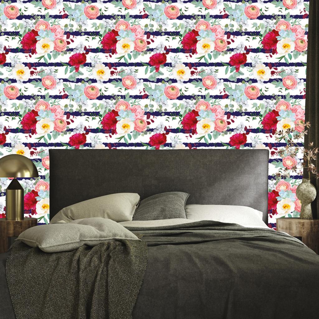Wallpaper Peonies, buttercups and roses for the living room and bedroom 50x1000