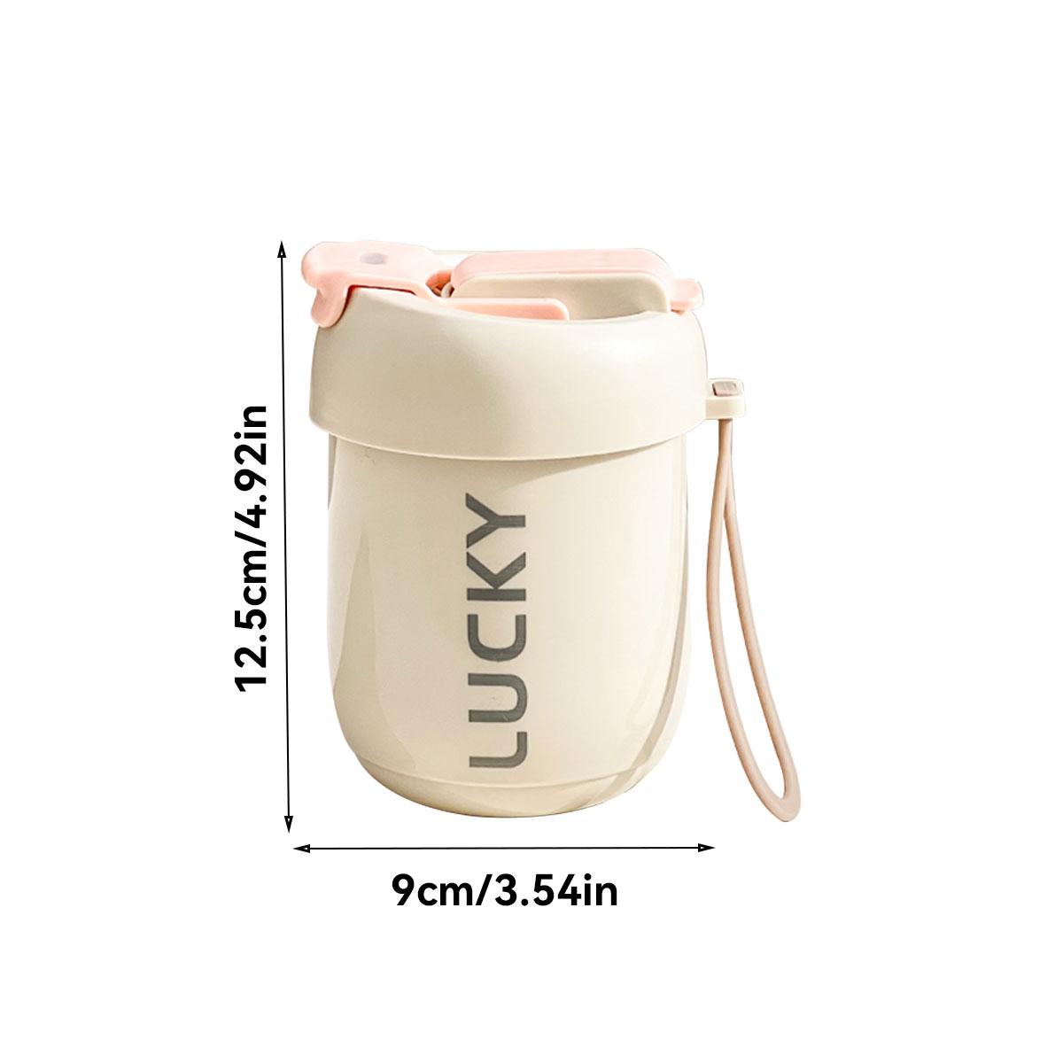 

WORTHBUY Кружка для воды из нержавеющей стали 316 с соломинкой, съемная, с двойными стенками, изолированная, для молока, кофе, герметичная, для детей 301-400ml розовый