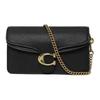 Tabby Polished Pebbled Leather Shoulder Bag, Crossbody Bag Mini Women's Black 76197-B4BK