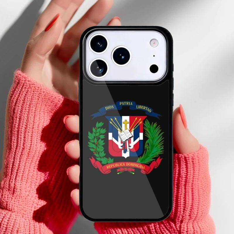 Dominikanische Republik Flagge Handyhülle für iPhone 17 16 15 14 13 Pro Max Rückabdeckung für 12 11 Pro Coque