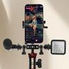 Volledig Roterende Stalen Verlengarm Drie Camera Grip Live Beugels 1/4 Gat Voor Buiten Sport Opnames Fotografie