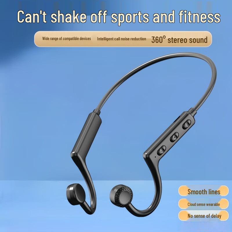 Bone Conduction Wireless Bluetooth Headphones - Pain-Free, Dual Ear, Sports & Android Compatible (KS19)