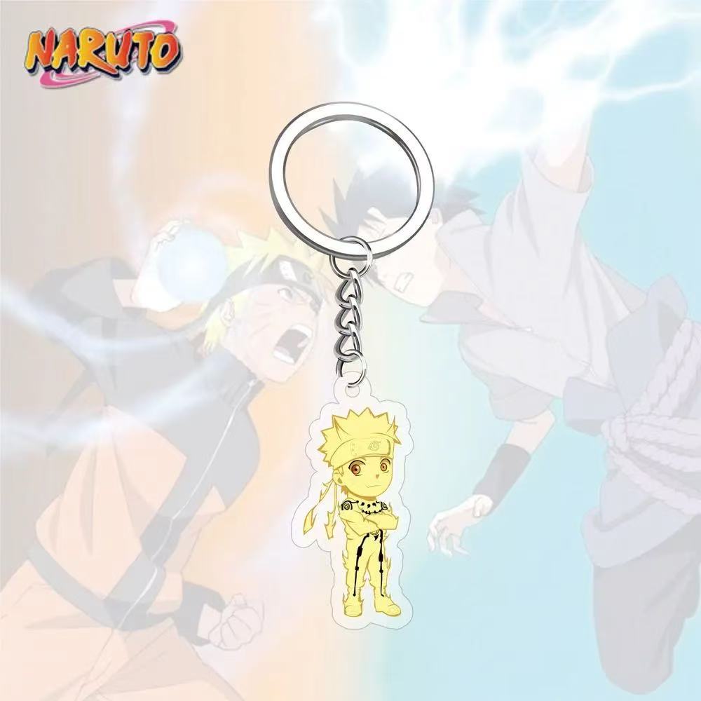 Llavero acrílico de Anime Naruto, accesorio, llavero de dibujos animados de Uzumaki Naruto