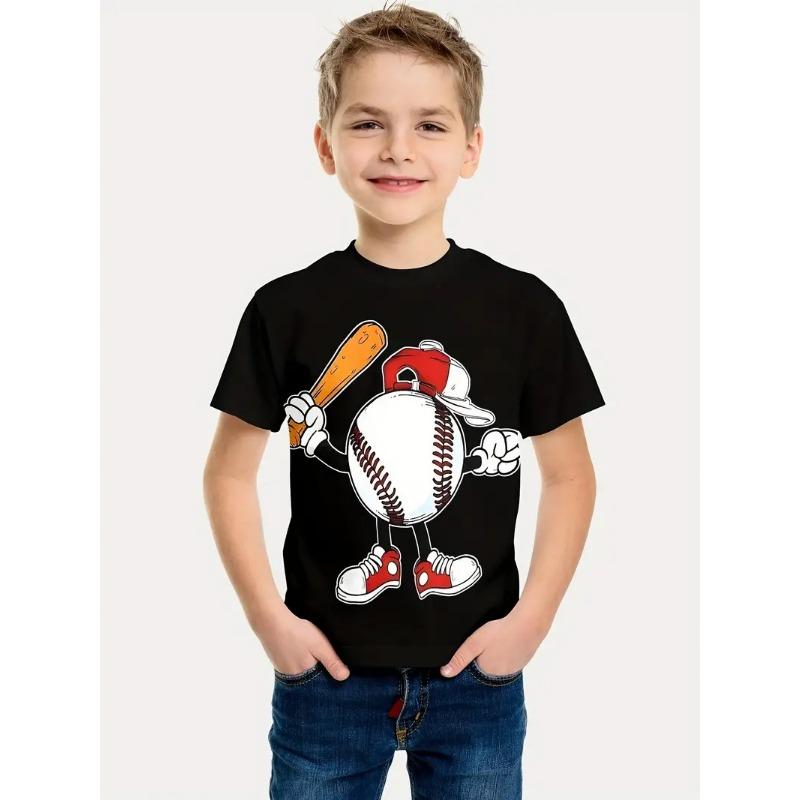 Sport Fotbal Tricou imprimat 3d Copii Băieți Haine mânecă scurtă Îmbrăcăminte casual pentru copii Tricou la modă pentru băieți