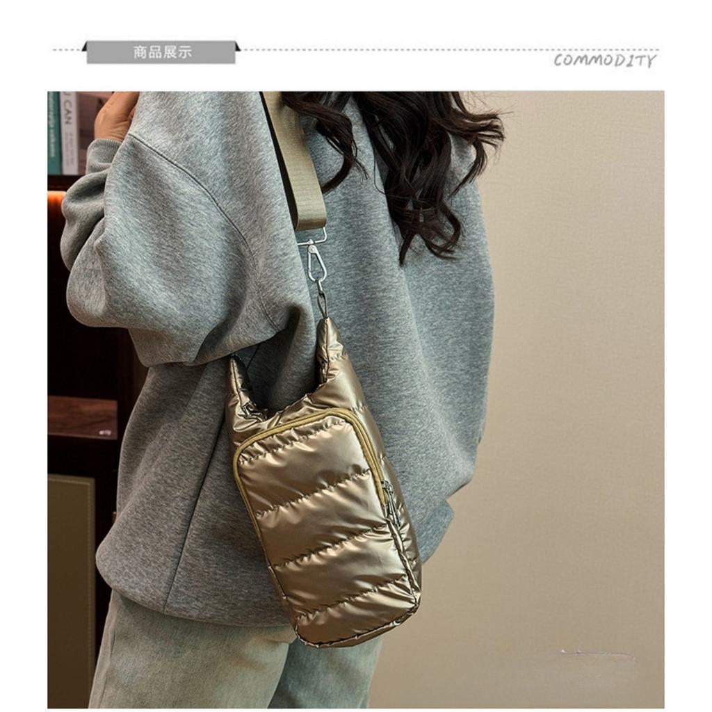 Portable Down Bottle Cover, Fashionable Insulation Foam Cup Cover, Multifunctional Kettle Protection Bag, Outdoor Waterproof Crossbody Bag