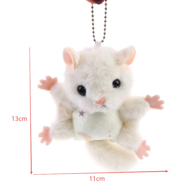 Ciondolo Animale Cartone Animato Piccolo Topo Volante Bambola Morbida Imbottita Scoiattolo Saccofilo Portachiavi Decorazione Borsa Regalo