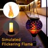 Hot Air Balloon Solar Lantern with Flickering Flame, Waterproof Outdoor Hanging Light for Garden Patio Yard Decor
