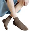 Solid Color Men Sock Spring Autumn Casual Basic Stocking Vertical Stripes Breathable Comfortable Casual Sports Socking