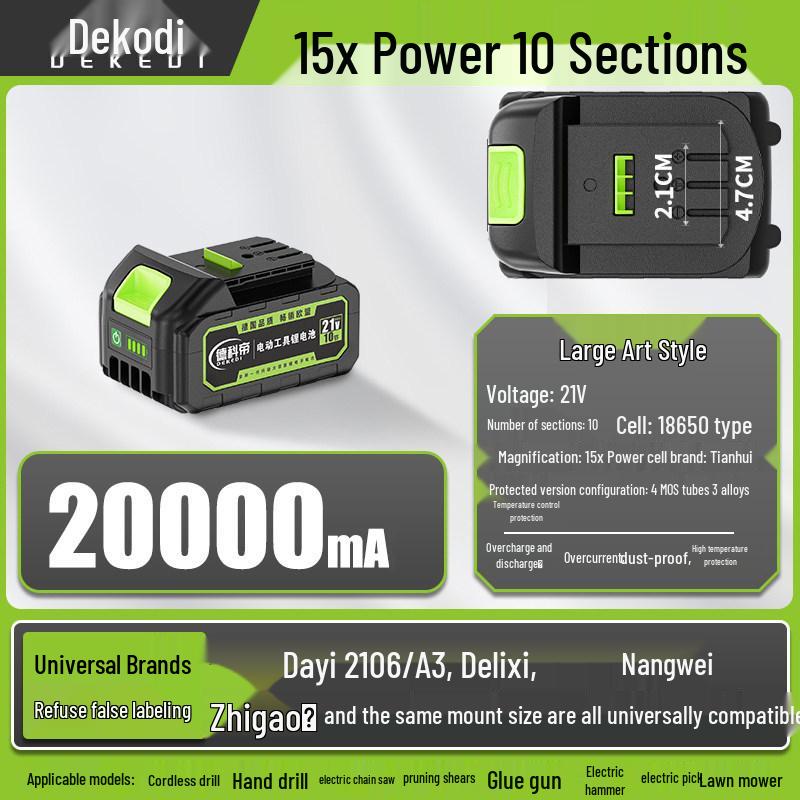 Universal Lithium-Powered Electric Tool Set: Angle Grinder, Impact Drill, Chainsaw, Cutting Machine, Wrench, Air Gun, Hammer.