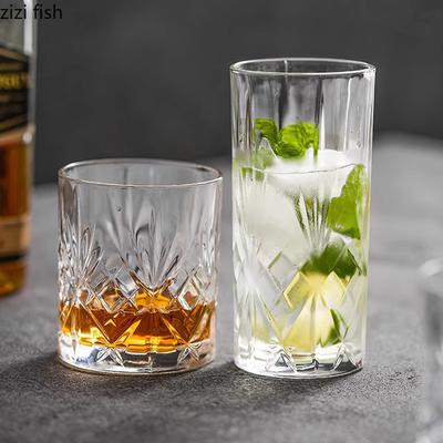 Transparentes Glas Kreatives Whiskeyglas Ausländisches Spirituosenglas Wasserbecher Teetasse Milchbecher Frühstückstasse Haushaltsgeschirr