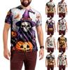 Unisex Halloween T-Shirt All-Over Print with Cute Pumpkin Design for Party and Holiday