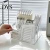 Acrylic Organizer for School Supplies Desk Organizer, Multi Compartments Pen Pencil Holder, Clear Desktop Storage Workstation Organization Drawer Box,