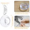 Door Stopper Wall Protector, Adhesive Bumper Protector, Reble Rubber Door Stops from Door Knobs, Shock Absorbent Wall Shield for Door Handle (Clear-4