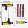 Tire Repair Kit Emergency Tyre Puncture Plug Tool Set with Repair Glue & Rubber Strips for Car Motorcycle Bicycle