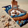 Sleepy Hedgehog Dreams Beach Towel, Super Soft Microfiber, Gift for Her/Him, Birthday, for Pool, Beach, Travel, Home Decor Fan gifts