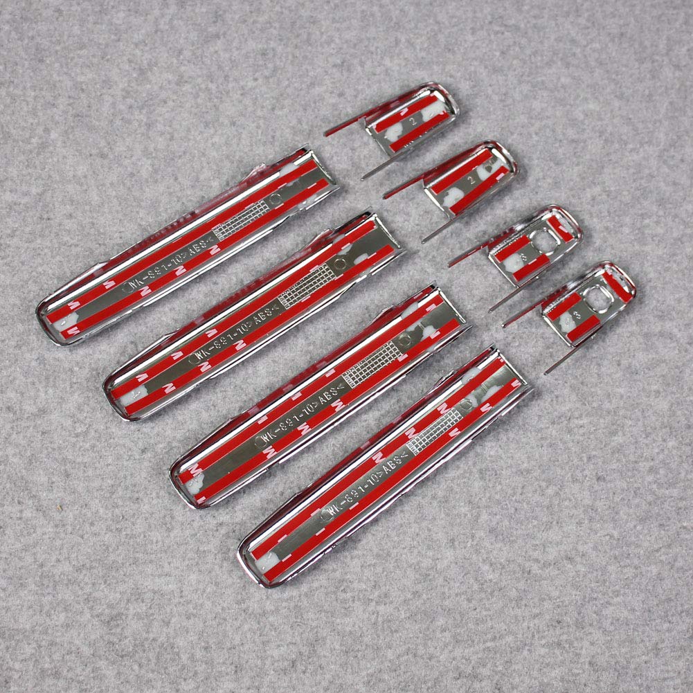 RUIQ Chrome Outer Door Handle Covers for Mitsubishi EK X and EK Wagon B30 Specially Designed for the Mitsubishi EK X and EK (Full Coverage) Series.
