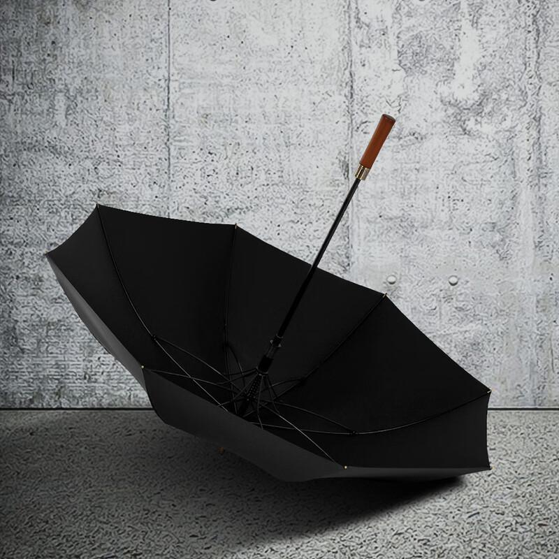 Oujiewang Wooden Handle Large Double Sun/Rain Umbrella