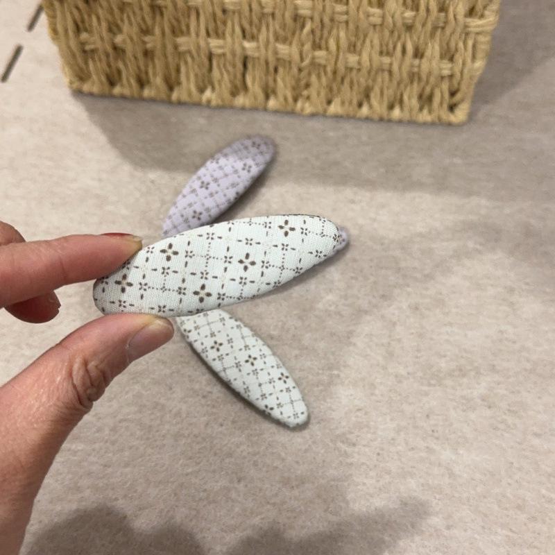 Korean 2026 Twill Fabric Oval Hair Clip for Women