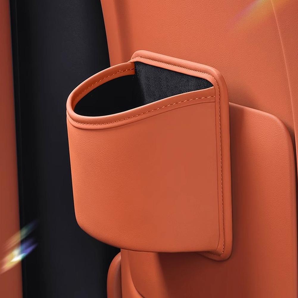 Multi-Purpose Universal Car Seat Back Trash Can with Cup Holder Storage Box & Drink Holder for Door Seat Interior Organizer