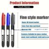 15Pcs 1.5mm Permanent Marker Color Art Marker Fine Point Waterproof Ink Fine Nib Bold Nib Black Blue Red Ink Paint Marker