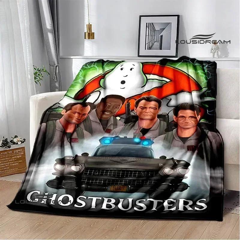 Coperta Stampata Cartoon G-Ghostbusters Calde Coperte in Flanella Morbide e Confortevoli Coperta da Casa Viaggio Fodere per Letto Regalo di Compleanno