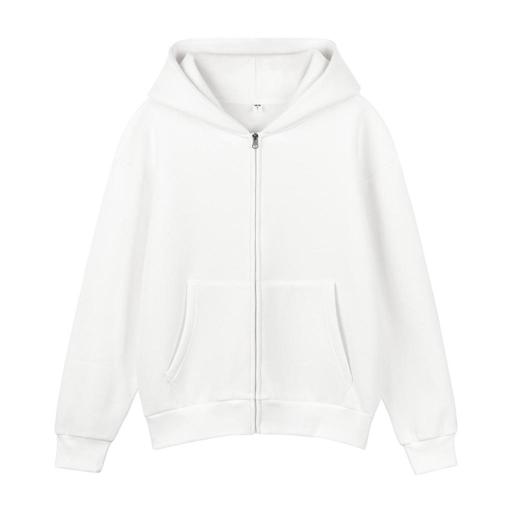 European American Loose Knit Zip-Up Hooded Cardigan - Casual Autumn/Winter Jacket for Couples