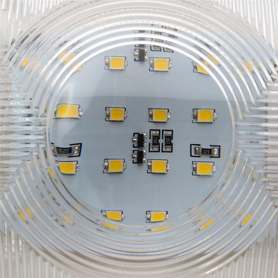 RV LED 12v Fixture Ceiling Camper Trailer Marine Double Dome Light 620LM 48 LEDs