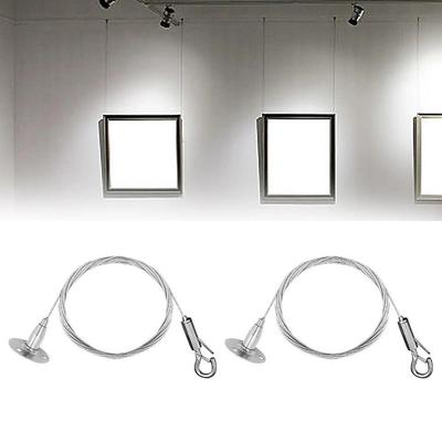 2Pcs Adjustable Picture Hanging Wire Heavy Duty Stainless Steel Cable Hanging Set  Billboard