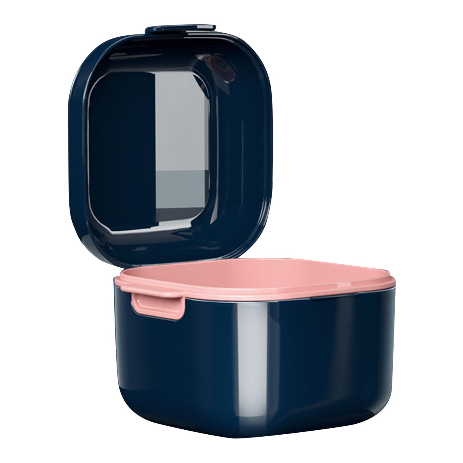 

Контейнер для зубных протезов Удаление пятен Пищевой прочный пластик Дренажная конструкция Чашка для зубных протезов для искусственных зубов Type 3