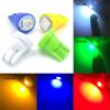 10Pcs Lots T10 W5W 5050 1Smd Car LED White Blue Red Yellow Green Bulb 194 168 192 Dome Lights Wedge Auto Clearance Lamps DC 12V