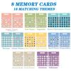 Memory Game Educational Toy 8 Sheets 16 Themes, Animal World Matching Cards, Toddler Brain Development Game, Family Learning Fun