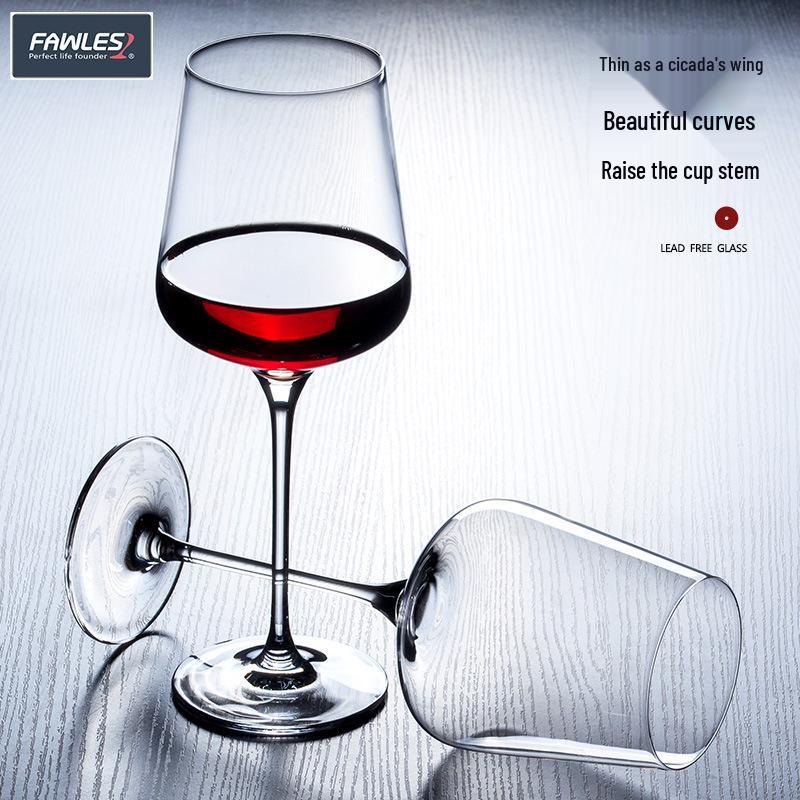 High-Stemmed Crystal Red Wine & Champagne Glasses for Home Barware